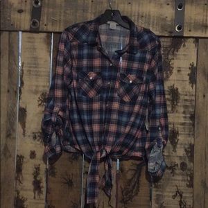 Tie up flannel